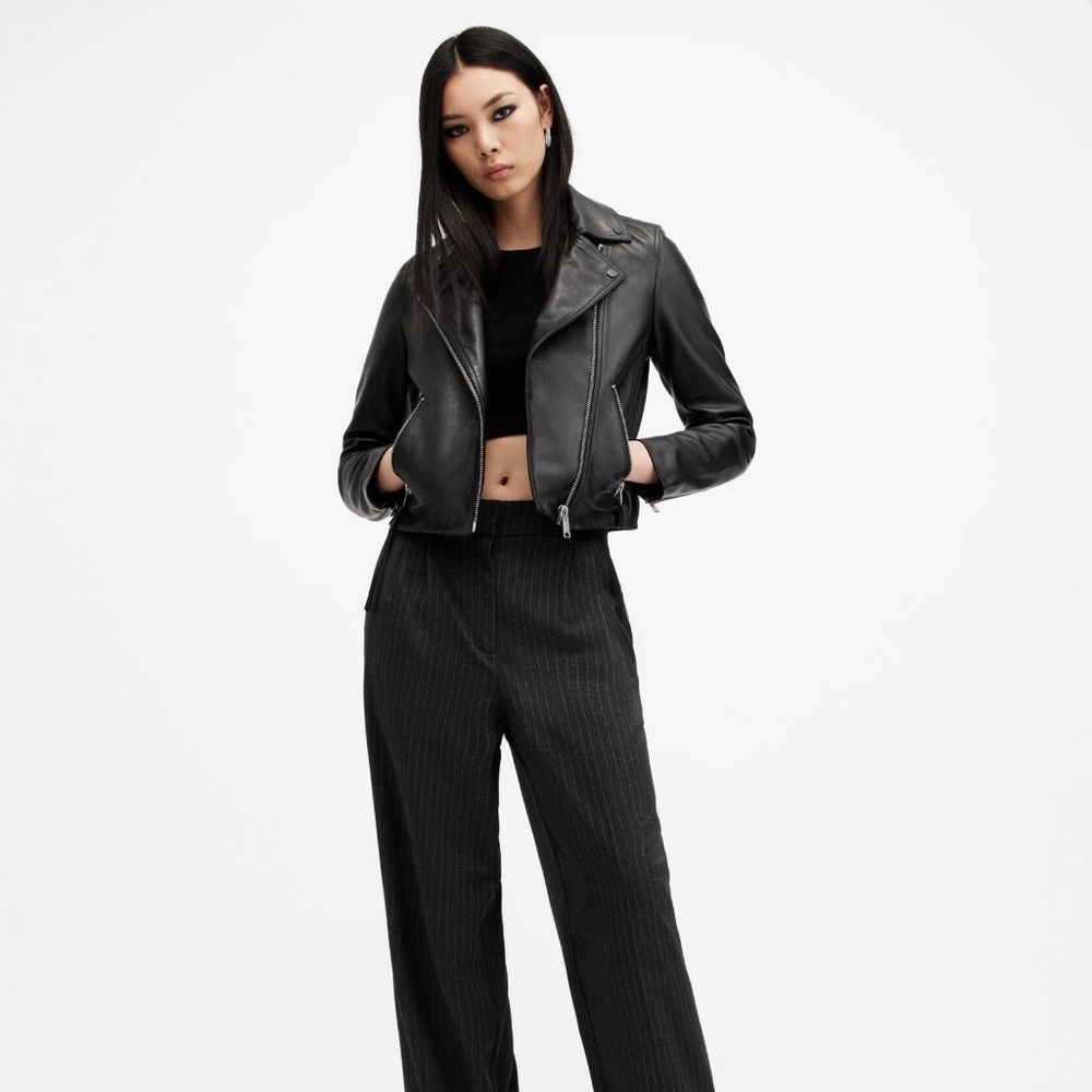 NWT AllSaints Dalby Leather Biker Jacket